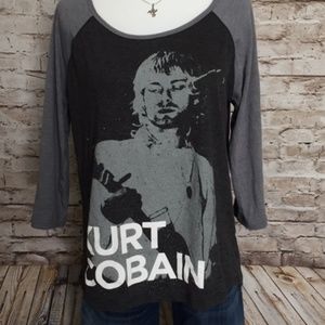 *SOLD Nirvana Kurt Cobain 3/4 sleeve tribute shirt